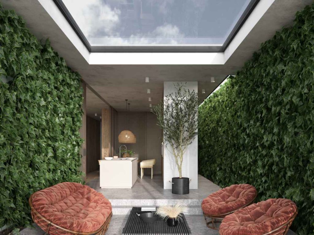 Infinity Roof Skylight Living Room