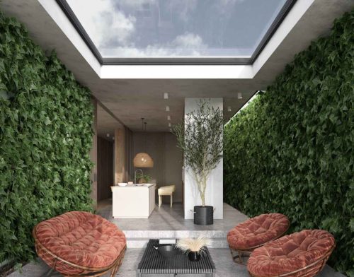 Infinity Roof Skylight Living Room